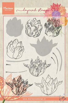 Marianne design, Clear Stamp - Tiny&#039;s tulip (layering)