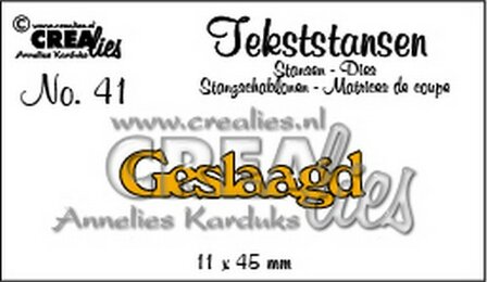 Crealies Tekststans no 41 Geslaagd 