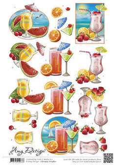 3D Knipvel - Amy Design -Summer Drinks cd10925