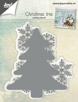 Joy! stencil kerstboom en sneeuwvlokken 6002/0682