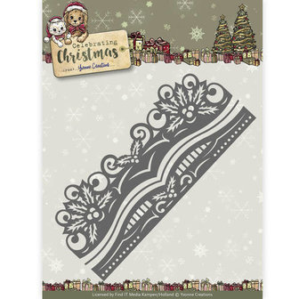 Die - Yvonne Creations - Celebrating Christmas- Holly Border