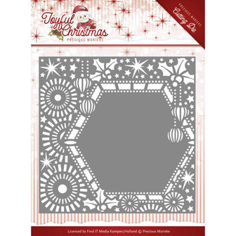 Die-Precious Marieke - Joyful Christmas - Ribbon frame