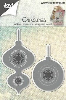 Joy! stencil kerstballen 2st 6002/0589