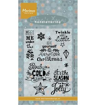 Marianne design, Clear Stamp EC0156 - Eline&#039;s Handlettering Christmas UK