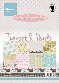 Marianne Design Pretty papers blocs-  Cards en Colours - Pk9110 Twinsets &amp; Pearls.