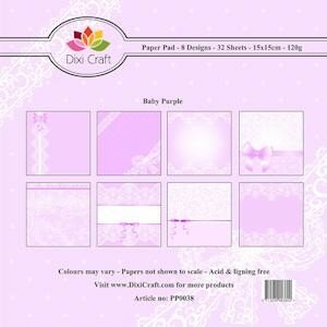 Dixi Paper Pack 15x15 cm background-baby purple (pp0038)
