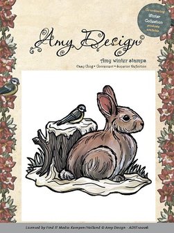 Clearstamp - Amy Design - Snow rabbit adst10016