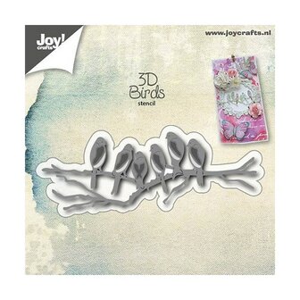 Joy! stencil - 3d birds (6002/0554)