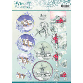 3D Knipvel - Jeanine's Art - winter classics- Christmas Landscapes cd10967