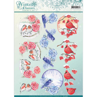3D Knipvel - Jeanine&#039;s Art - winter classics- Christmas Birds cd10968