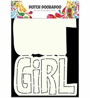 Dutch Doobadoo - Dutch Card Art - Text &#039;Girl&#039;