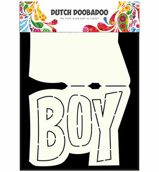 Dutch Doobadoo - Dutch Card Art - Text &#039;Boy&#039;