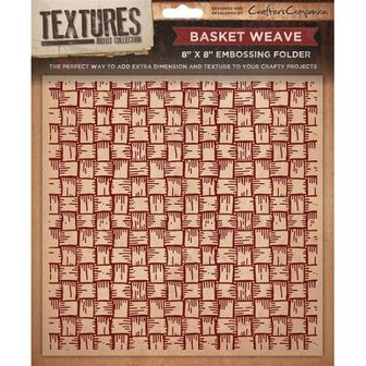  Embossingfolder Textures - 8&quot; x 8&quot; - Basket Wave