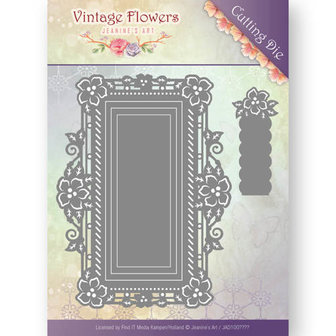 Dies - Jeanine&#039;s Art - Vintage Flowers - Floral Rectangle JAD10035