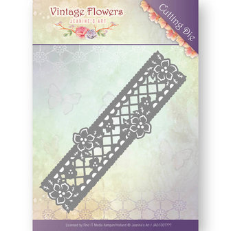 Dies - Jeanine&#039;s Art - Vintage Flowers - Floral Border  JAD10033