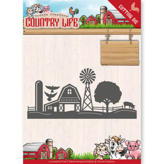 Dies - Yvonne Creations - Country Life Farm Border  YCD10125