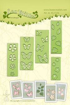 LCR45.1536 Lea bilitie&reg; small Butterflies &amp; Flowers snij en embossing mal