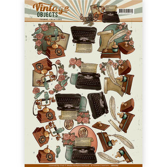 CD11107 3D Knipvel - Yvonne Creations - Vintage Objects - Vintage Communications