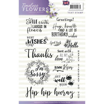 Textstamp - Precious Marieke - Timeless Flowers - Tekst English PMCS10029