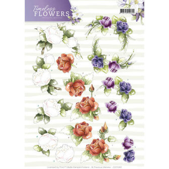 3D Knipvel - Precious Marieke - Timeless Flowers - Roses CD11082