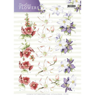3D Knipvel - Precious Marieke - Timeless Flowers - Garden Flowers CD11084
