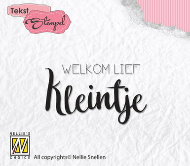 &nbsp; Clear Stamp Welkom lief kleintje &nbsp;DTCS013&nbsp;