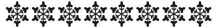 Border embossing folders 150x20mm snowflakes border