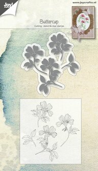 &nbsp; Joy! stempel met mal boterbloem &nbsp;6004/0024&nbsp;