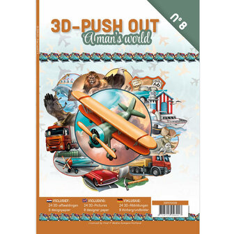 3D Push Out Book - A man&#039;s world 3DPO10008