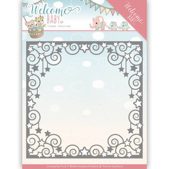 Dies - Yvonne Creations - Welcome Baby - Star Frame YCD10135