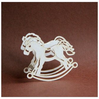 Filigranki Laser Cut Chipboards 3D rocking horse 3D_KONIK