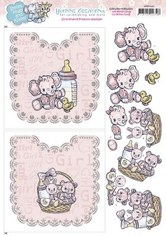 Hobbydots Sheets - Yvonne Creations - Baby Girl HDOT10001