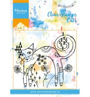 Marianne design, Clear Stamp  -  Skinny cat