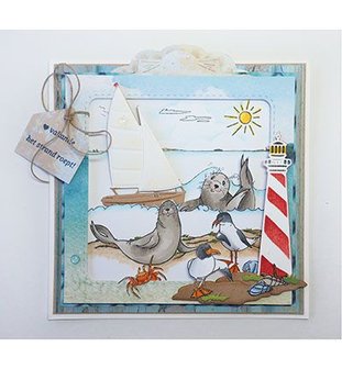 Marianne design, Clear Stamp -HT1623 - Hetty&#039;s border - Sailing the seas