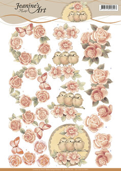 3D knipvel - Jeanine&#039;s Art - Vintage Roses - CD11043