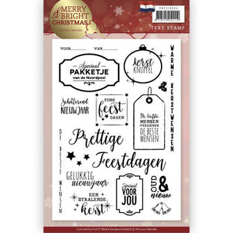 Clear Stamp - Precious Marieke - Merry and Bright Christmas - NL PMCS10034