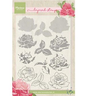 Clear stamp Tiny&#039;s rose (layering)