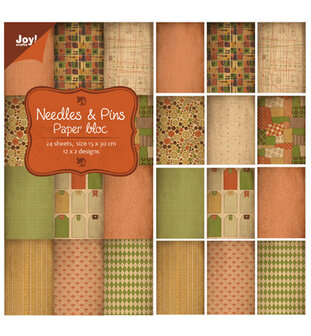 &nbsp; @ Joy! papier/stansblok 15x30 cm - Needles &amp; Pins &nbsp;6011/0317