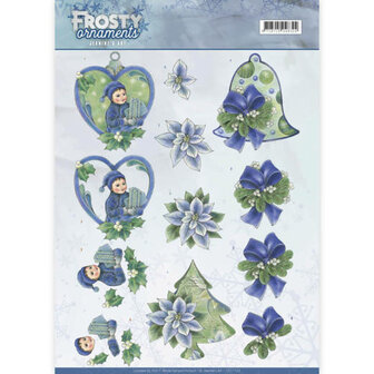 3D knipvel - Jeanine&#039;s Art - Frosty Ornaments - Green Ornaments CD11129