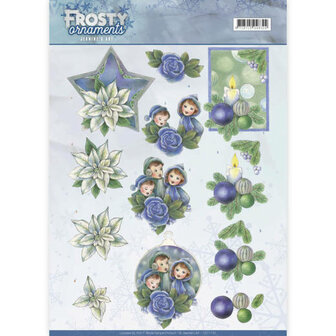 3D knipvel - Jeanine's Art - Frosty Ornaments - Blue Ornaments CD11130