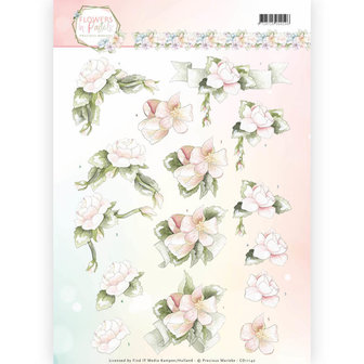 3D Knipvel - Precious Marieke - Flowers in Pastels - Believe in Pink CD11142