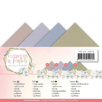 Linnenpakket - A5 - Precious Marieke - Flowers in Pastels PM-A5-10019