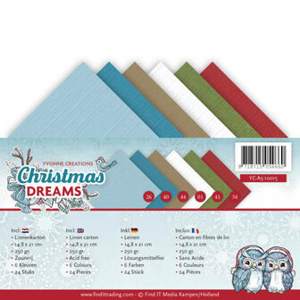 Linnenpakket - A5 - Yvonne Creations - Christmas Dreams YC-A5-10015
