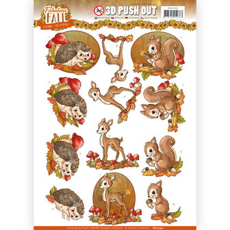 3D Push Out - Yvonne Creations - Fabulous Fall - Fabulous Animals SB10290