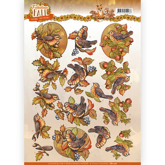 3D Knipvel - Yvonne Creations - Fabulous Fall - Fall Birds CD11156