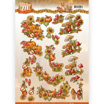 3D Knipvel - Yvonne Creations - Fabulous Fall - Fall Bouquets CD11154