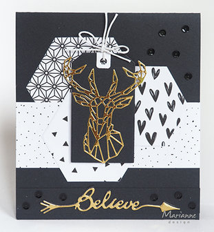 Marianne design, CR1445 - Geometric deer