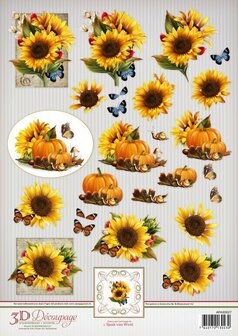 Ann&#039;s Paper Art 3D Decoupage Sheet Sunflowers APA3D027