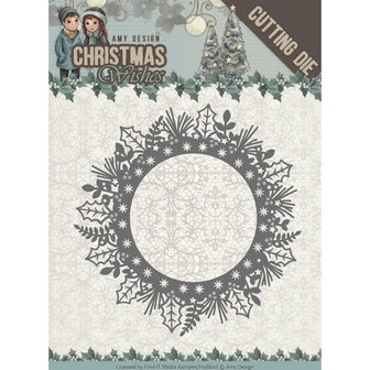 Dies - Amy Design - Christmas Wishes - Holly Wreath ADD10149