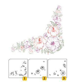 Layered stamp with position LCS004 - Corner-1